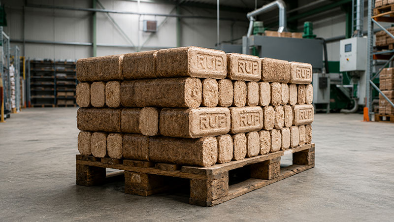 RUF-Holzbriketts aus gepressten Holzspänen für Heizsysteme